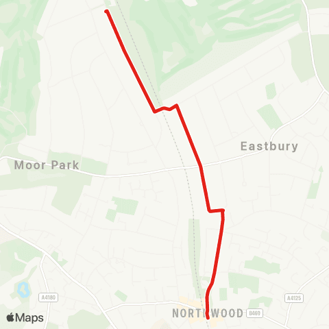TfL Moor Park - Northwood map