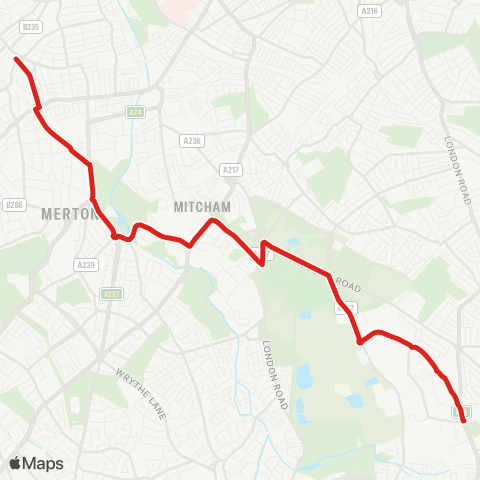 TfL Wimbledon - Waddon Marsh map