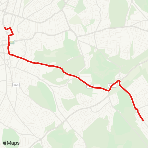 TfL New Addington - East Croydon map
