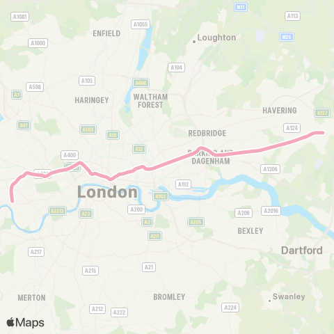 TfL Hammersmith & City map