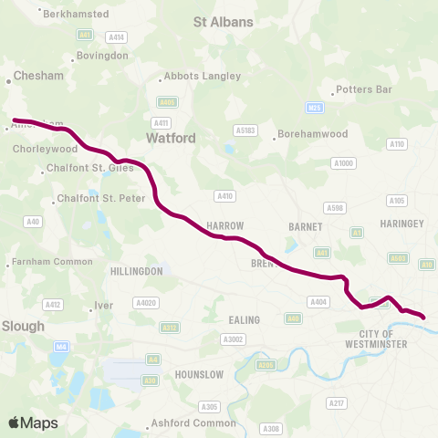 TfL Metropolitan map