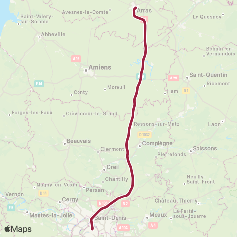 SNCF TGV + Intercités TGV inOui / Ouigo map