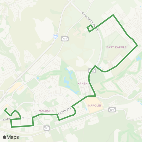 TheBus Kapolei Circulator map