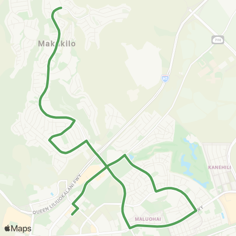 TheBus Makakilo Heights map