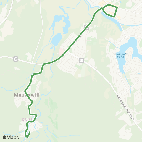 TheBus Kailua-Maunawili map