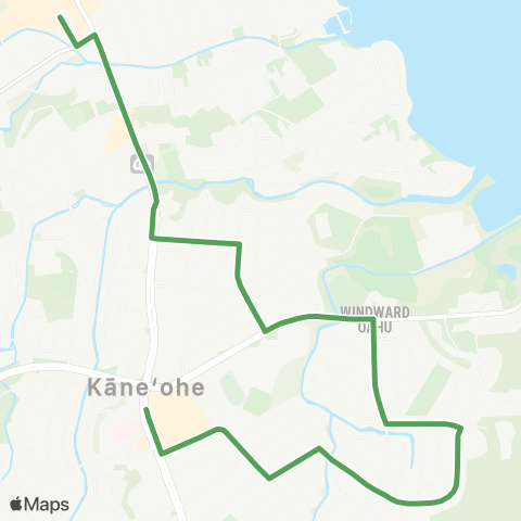 TheBus Kaneohe Circulator map