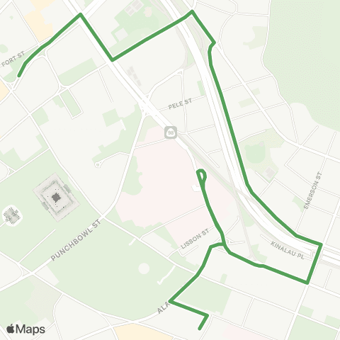 TheBus Punchbowl-Alapai Transit Center map