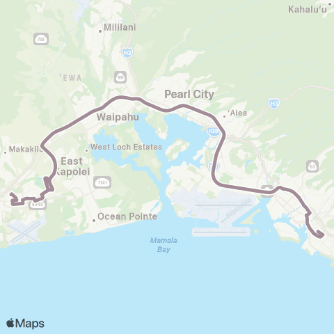 TheBus Kapolei Homesteads map