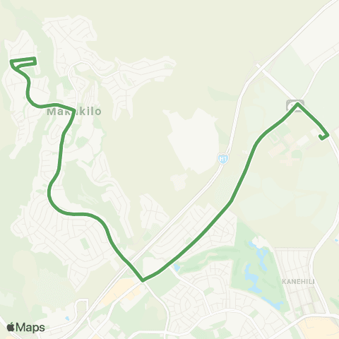 TheBus Makakilo-Palahia-UH West Oahu map