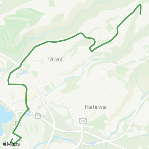 TheBus Aiea Heights-Aloha Stadium map