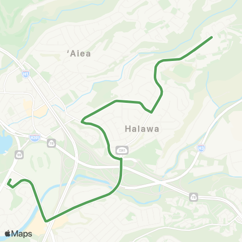 TheBus Halawa Heights-Aloha Stadium map
