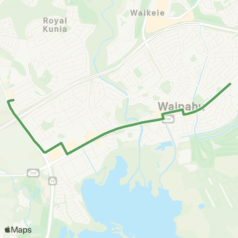 TheBus Hoaeae-Village Park-Royal Kunia map