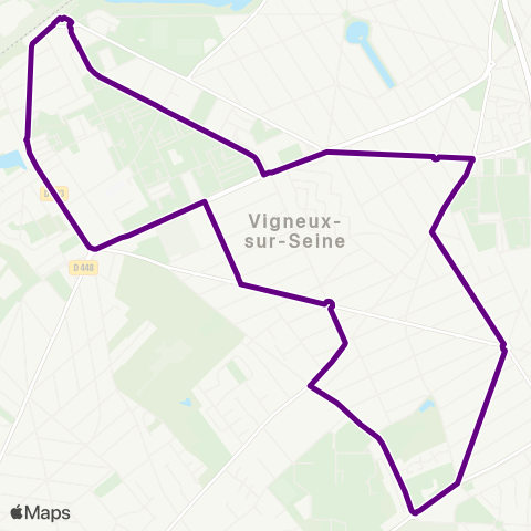Île-de-France Mobilités Gare de Vigneux-s/-Seine <> Gare de Vigneux-s/-Seine map
