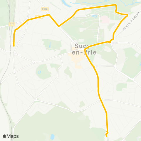 Île-de-France Mobilités Gare de Sucy-Bonneuil <> Lycée Christophe Colomb map