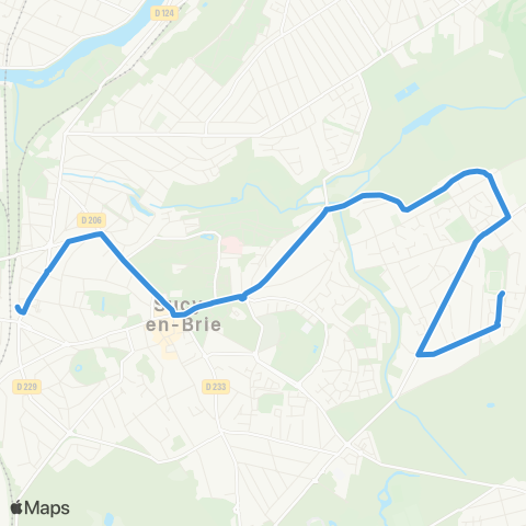 Île-de-France Mobilités Claude Monet <> Gare de Sucy-Bonneuil map