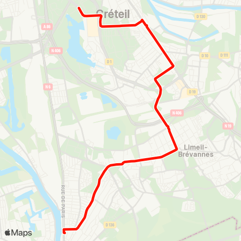 Île-de-France Mobilités Préf. <> Gare rout. de Villeneuve-St-Georges map