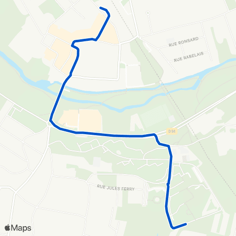 Île-de-France Mobilités Gare de Brunoy <> ZA de la Forêt map