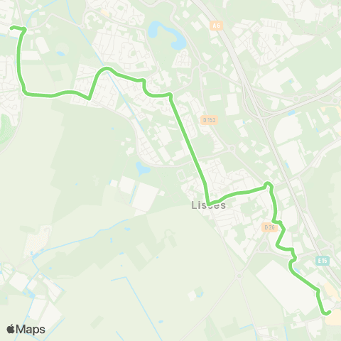 Île-de-France Mobilités Centre Commercial <> Marinière Lycée map