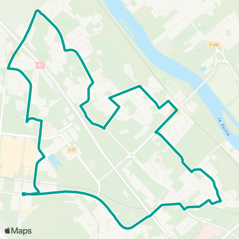 Île-de-France Mobilités Gare du Bras de Fer <> Gare du Bras de Fer map