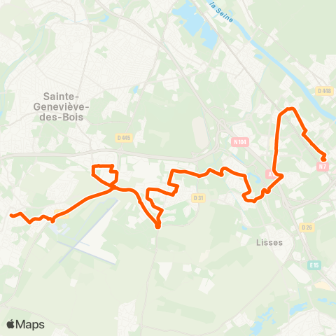 Île-de-France Mobilités Gare du Bras de Fer <> Gare Place map