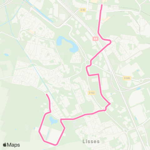 Île-de-France Mobilités Gare d'Évry-Courcouronnes Ctre <> Ferme des Folies map