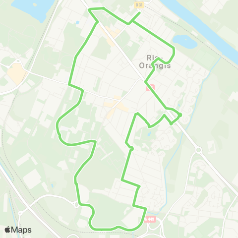 Île-de-France Mobilités Gare de Ris-Orangis Bois de l'Épine <> Gare de Ris-Orangis Bois de l'Épine map