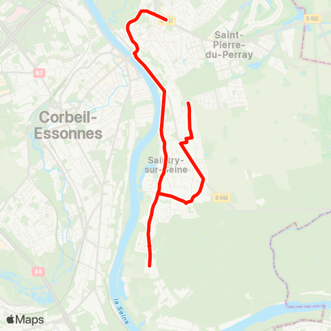 Île-de-France Mobilités Collège la Tuilerie <> Rue des Chèvres map