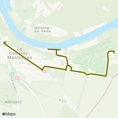 Île-de-France Mobilités Gabrielle d'Estrées <> Les Griottes map