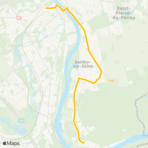 Île-de-France Mobilités Hameau de Seine <> Gare de Corbeil-Essonnes map