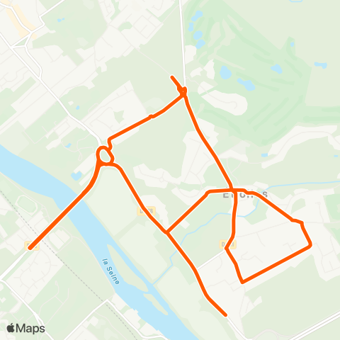 Île-de-France Mobilités Gare d'Evry Val de Seine <> Gare d'Evry Val de Seine map