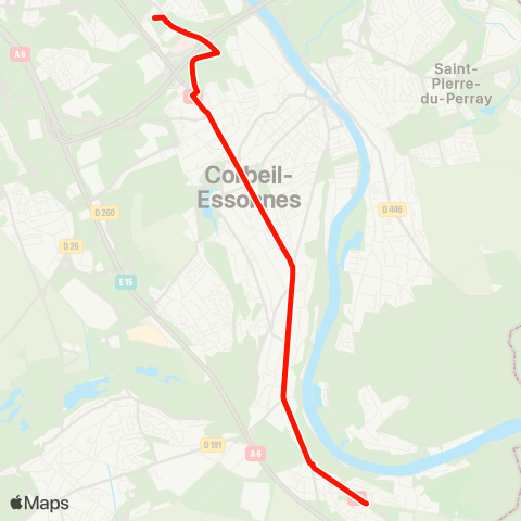 Île-de-France Mobilités Gare du Bras de Fer <> Terminal David Douillet map