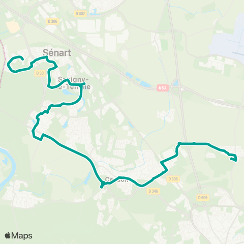 Île-de-France Mobilités Institution Nazareth <> Aubépine map