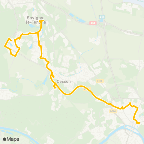 Île-de-France Mobilités Gare rout. Mail Dépose <> Carré Trait d'Union map