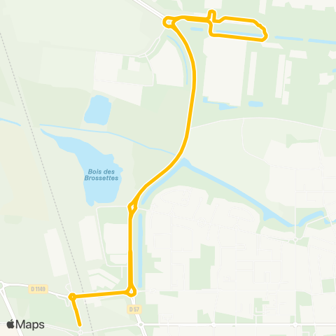 Île-de-France Mobilités Gare de Lieusaint Moissy <> Gare de Lieusaint Moissy map