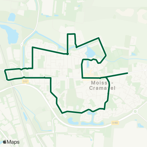 Île-de-France Mobilités Gare de Lieusaint Moissy <> Gare de Lieusaint Moissy map
