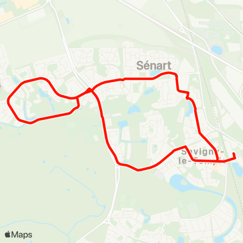 Île-de-France Mobilités Gare de Savigny-Nandy <> Gare de Savigny Nandy map