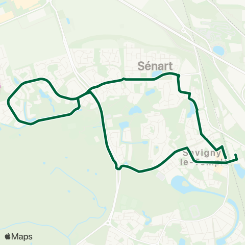 Île-de-France Mobilités Gare de Savigny-Nandy <> Gare de Savigny Nandy map