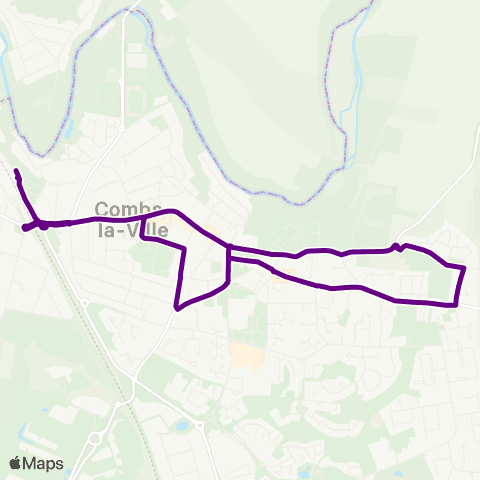 Île-de-France Mobilités Gare de Combs-la-Ville / Quincy <> Gare de Combs-la-Ville / Quincy map