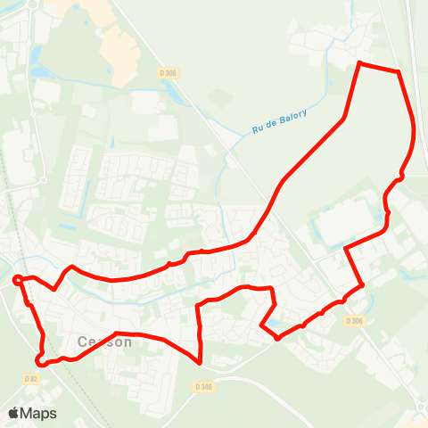 Île-de-France Mobilités Cesson Gare <> Cesson Gare map