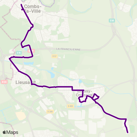 Île-de-France Mobilités Clos du Roi <> Noyer Perrot map