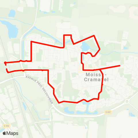 Île-de-France Mobilités Gare de Lieusaint Moissy <> Gare de Lieusaint Moissy map