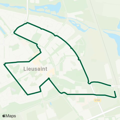 Île-de-France Mobilités Gare de Lieusaint Moissy <> Gare de Lieusaint Moissy map