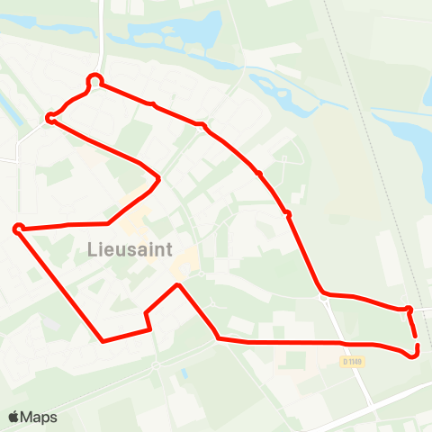 Île-de-France Mobilités Gare de Lieusaint Moissy <> Gare de Lieusaint Moissy map