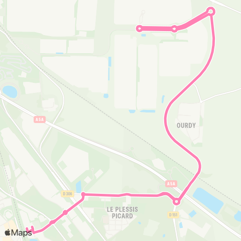 Île-de-France Mobilités Gare de Savigny Nandy <> Gare de Savigny Nandy map