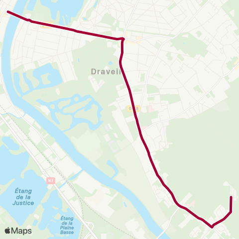 Île-de-France Mobilités Juvisy Gare rout. Seine <> Hôp. Joffre map
