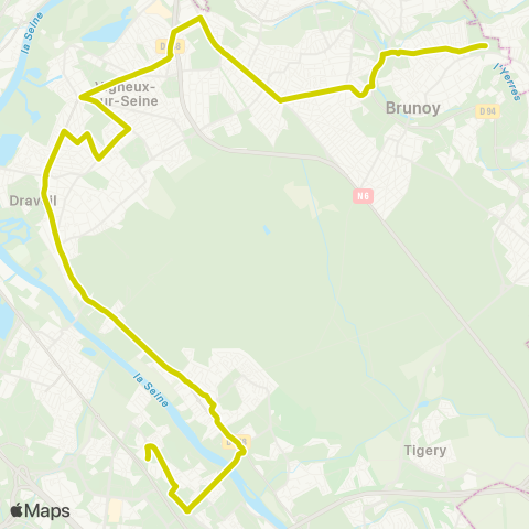 Île-de-France Mobilités Lycée Baudelaire <> Hautes Mardelles map