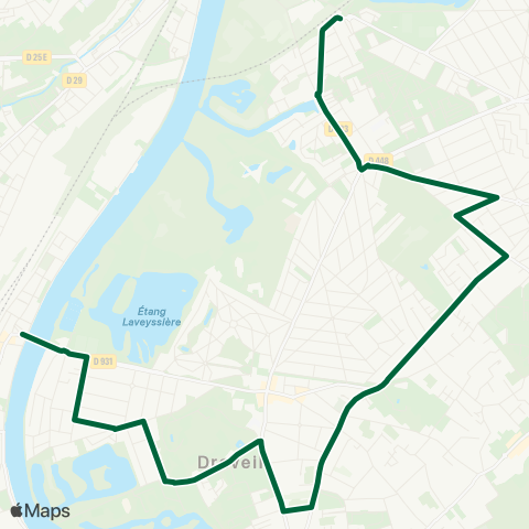 Île-de-France Mobilités Gare de Vigneux-s/-Seine <> Juvisy Gare rout. Seine map