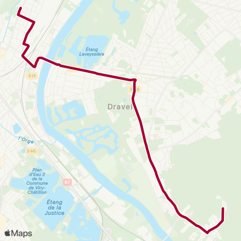 Île-de-France Mobilités Lycée Marcel Pagnol <> Hôpital Joffre map