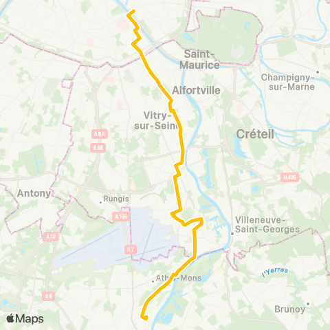 Île-de-France Mobilités Gare de Lyon / Van Gogh <> Gare de Juvisy RER map