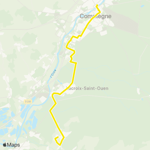 TIC - Réseau interurbain Compiègne - Saint Sauveur map